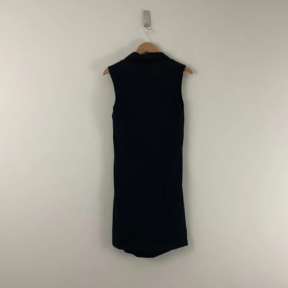 Standard James Perse Cowl Neck Ruched Side Midi Dress in Black Size 4 (XL) - Picture 2 of 5